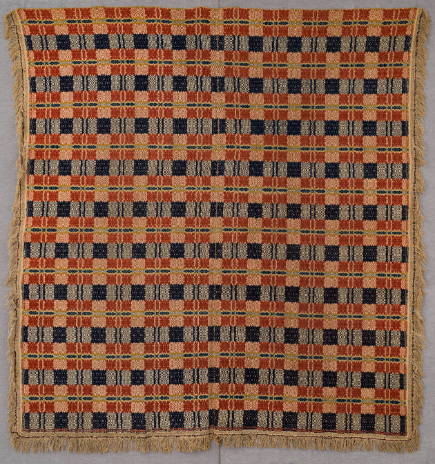 Susan Loveland Davidson, “Coverlet”, Royalton County, Niagara, N.Y., 19th to 20th century, Wool…