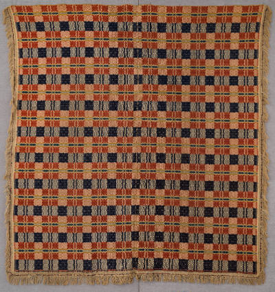 Susan Loveland Davidson, “Coverlet”, Royalton County, Niagara, N.Y., 19th to 20th century, Wool…