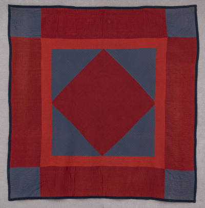 Artist unidentified, “Diamond in the Square Quilt”,  Lancaster County, Pennsylvania, United Sta…