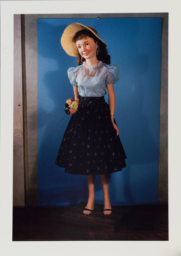 Morton Bartlett, “Girl with Bouquet (full length)”,  Boston, Massachusetts, Kodachrome circa 19…