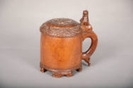 Artist unidentified, “Beer Mug”, Norway, 1800, Carved Wood, 9 1/2 x 9 x 7 in., Collection of th…