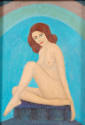  Lawrence Lebduska, “Nude”, New York, 1964, Oil on Masonite, wood frame, glue, 5 3/4 × 4 in., C…