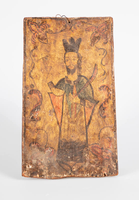 Rafael Aragón (1796-1862), “Saint John of Nepomuk”, Cordova, New Mexico, 1835, Water-based pain…