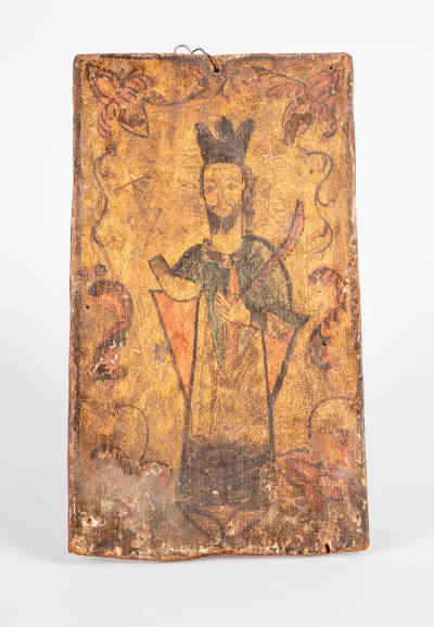 Rafael Aragón (1796-1862), “Saint John of Nepomuk”, Cordova, New Mexico, 1835, Water-based pain…