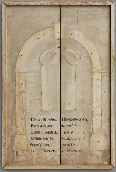 Backboard Removed from Independent Order of Odd Fellows Archway for Ensenore Lodge No. 438
Pho…