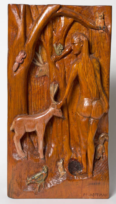 Albert Hoffman, (1915–1993), “Artemis,” Absecon, New Jersey, 1976, Paint on mahogany, 25 1/4 × …