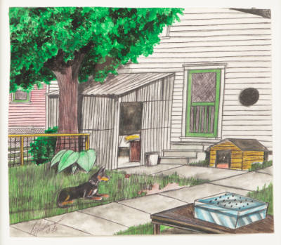  Roy Ferdinand (1959–2004), “Untitled”, New Orleans, Louisiana, 1993, Mixed media on paper, 13 …
