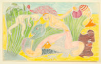 Alexander Georgiou Perifimou,  “Untitled”, London, United Kingdom, 1970s, Felt-tip pen colored …