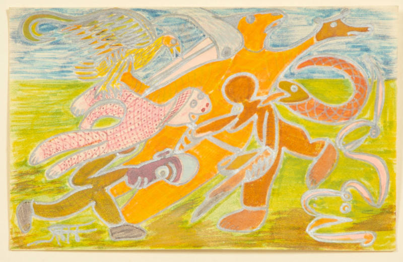 Alexander Georgiou Perifimou,  “Untitled”, London, United Kingdom, 1970s, Felt-tip pen colored …