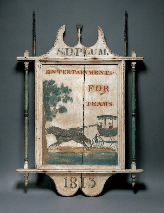 S.D. Plum Tavern Sign
Artist unidentified
Photo courtesy Sotheby's, New York