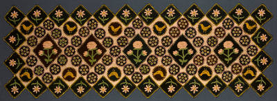 Pictorial Table Rug
Artist unidentified
New England
Late nineteenth century
Wool felt on wo…
