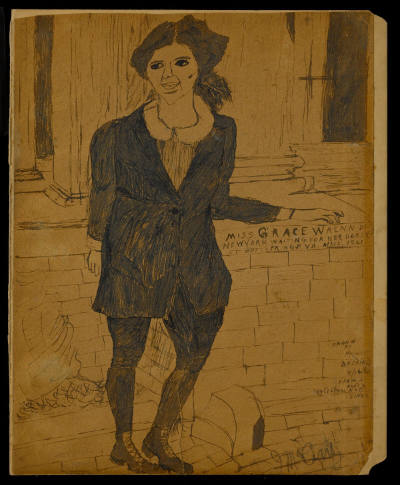 Miss Grace Wrenn of New York Waiting for her Horse at the Hot Springs, Va, April 1921
Justin M…