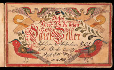 Tunebook for Daniel Zeller
Johann Freidrich Eyer, 1770-1827
Photograph John Bigelow Taylor
