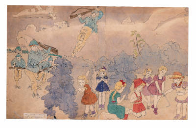 At 5 Norma Catherine. but are retaken. (double-sided)
Henry Darger
Photo by Gavin Ashworth