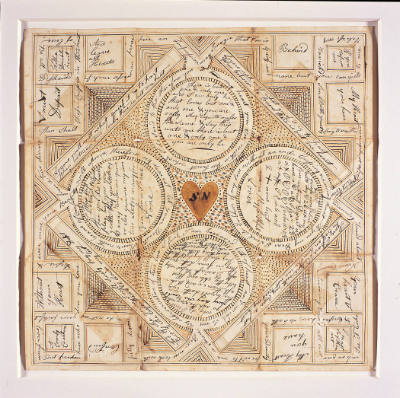 Love Token for Sarah Newlin, with Envelope
Artist unidentified
Southern Chester County, Penns…