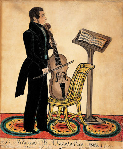 Joseph H. Davis, (1811–1865), “William B. Chamberlin with Violoncello and Music”, Probably Broo…