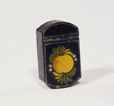 Artist unidentified, “Pill Box”, Eastern United States, 19th century, Paint on tinplate, 2 1/8 …