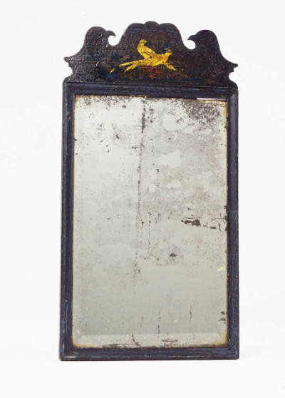 Artist unidentified, “Looking glass”, Boston, Massachusetts, late 1700's, Paint on wood, mirror…