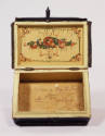 Artist unidentified, “Box”, Massachusetts, c. 1850, Wood, brass studs, leather, 7 1/8 × 10 3/8 …