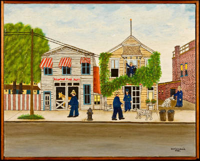 Brooklyn Fire House
Vestie Davis, 1903-1978
New York City
1960
Oil on canvas
16 x 20"
Col…
