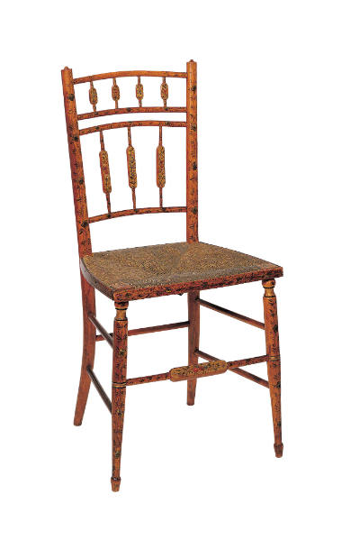 Artist unidentified, “Fancy Side Chair.” Possibly Salem, Massachusetts, 1800–1820, Paint and go…