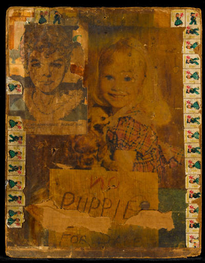 Henry Darger, “Untitled ("No puppies for sale")”,Chicago, Mid-twentieth century, Collage on car…