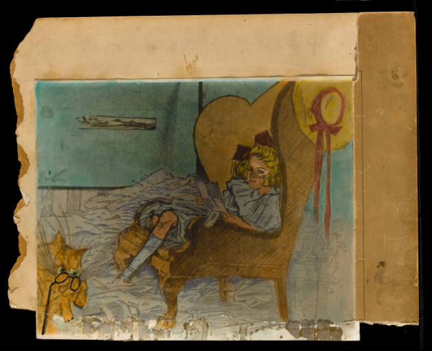 Henry Darger, “Untitled (Girl resting in chair)”,Chicago, Mid-twentieth century, Photo enlargem…