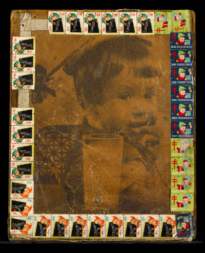 Henry Darger, “Untitled (Boy with glass of milk)”,Chicago, Mid-twentieth century, Collage on ca…