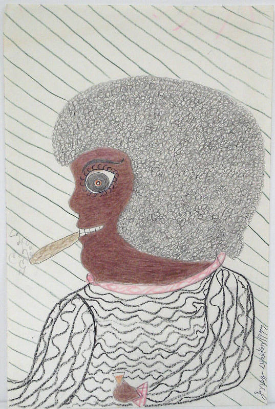 Untitled (Woman Smoking)
Inez Nathaniel Walker (1911-1990)
Probably New York State
1977
Pen…