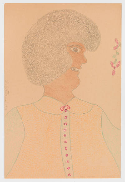 Inez Nathaniel Walker, (1911–1990), “Untitled”, New York State, 1973, Pencil, colored pencil, a…