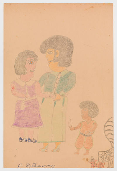 Inez Nathaniel Walker, (1911–1990), “Untitled”, New York State, 1973, Pencil, colored pencil, a…