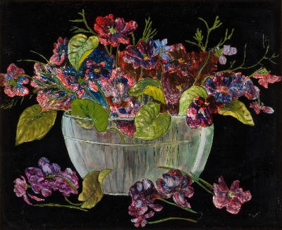 Bowl of Flowers
Artist unidentified
United States
Mid-twentieth century
Reverse painting an…