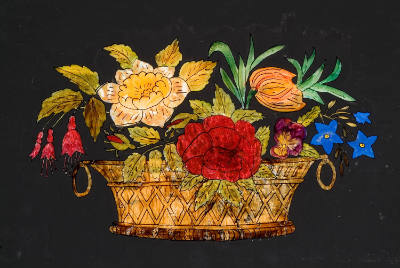 Mary Jones Bishop, (dates unkown), “Basket of Flowers”, United States, August 17, 1927, Reverse…