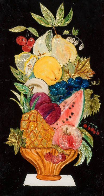 Fruit in Bowl on Black Background
Artist unidentified
Photographed by Andy Duback