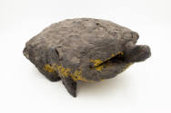 Sam Doyle, (1906–1985), “Turtle”, Georgia, n.d., Wood, tar, straw, paint, 17 1/2 × 9 3/4 in., C…