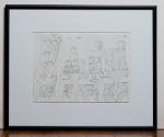 Oswald Tschirtner, (1920–2007), “Eine Stadt (A Town),” Gugging, Austria, 1989, Ink on paper, 12…