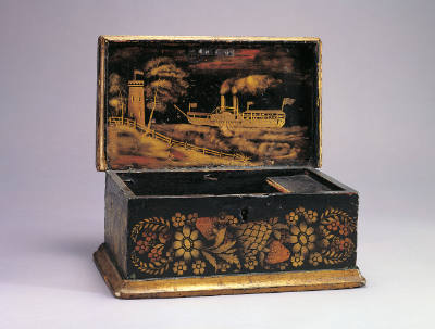 Artist unidentified, “Steamboat Veto Box,” Possibly New York, United States, c. 1832, Paint, go…