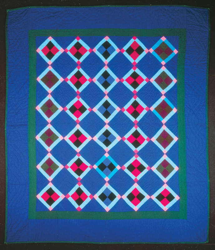 Four-Patch in Block-Work Quilt
Annie M. Peachey (Mrs. David M.) Swarey
 Photo by Schecter Lee