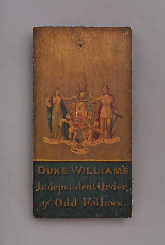 Duke William's Independent Order of Odd Fellows sign
 Artist unidentified
Photo by José André…