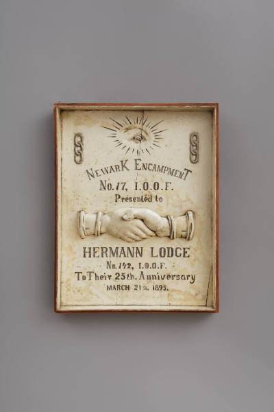 Independent Order of Odd Fellows Sign for Newark Encampment No. 17 and Hermann Lodge No. 142
P…