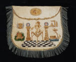 Masonic Master Mason Apron
Presented to Newburgh Lodge No. 309 F.A.M. by Mrs. Isaac Wood Jr. A…