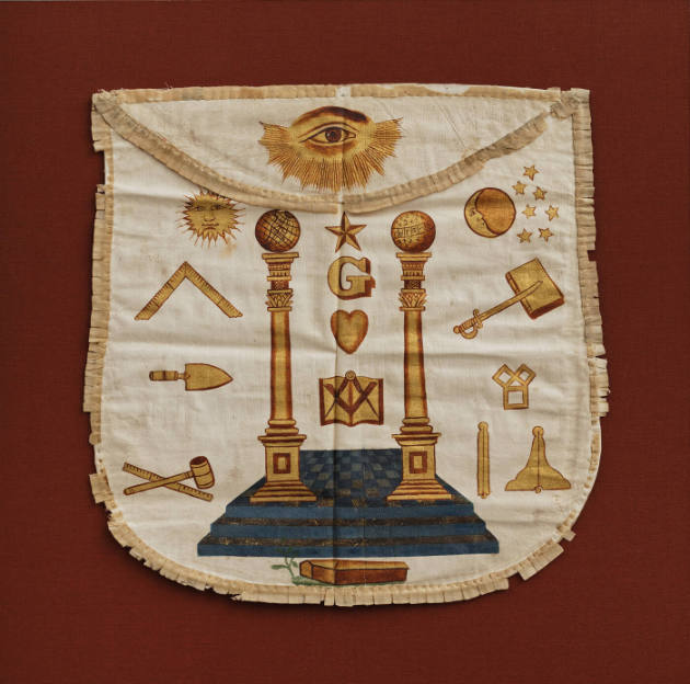 Masonic Master Mason Apron
Reason Bell Crafft, 1812–1873
Photo by José Andrés Ramírez