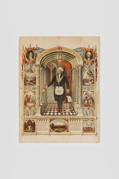 Washington as a Freemason
Strobridge and Co. Lithographers, published by Powers & Weeks
Photo…