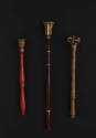 Artist unidentified, “Fraternal Scepters,” United States, 1850–1900, Paint and gold leaf on woo…