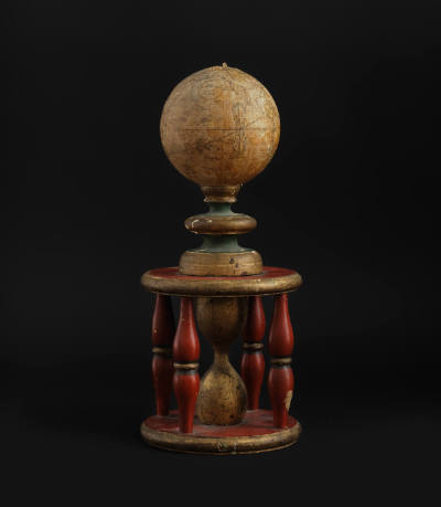 Artist unidentified, “Fraternal Hourglass with Globe,” United States, 1875–1925, Paint and gold…