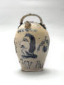 Artist unidentified, “Political Harvest Jug,” United States, 1857, Salt-gazed stoneware with co…