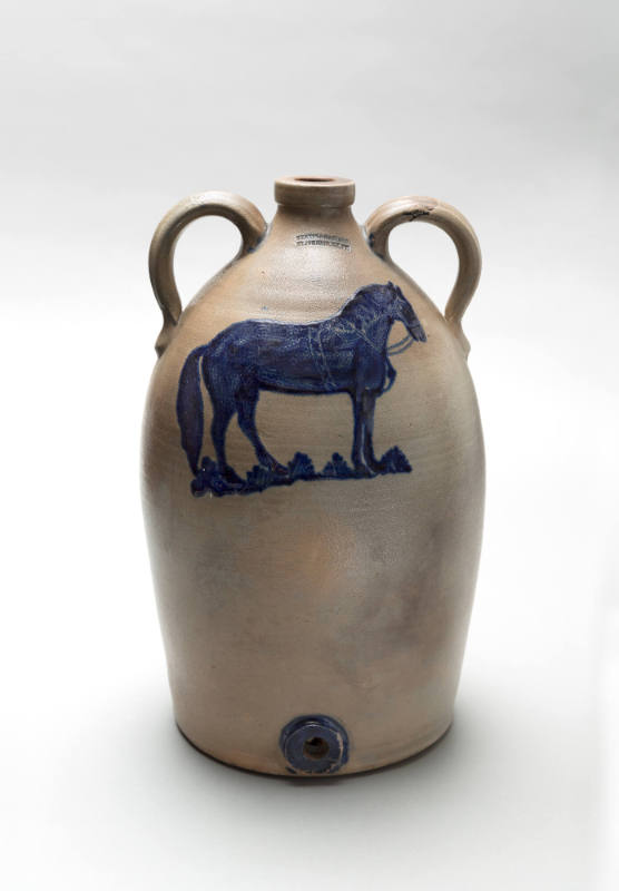 Stamped Fenton and Hancock, “Churn with Prancing Lion and Palm Tree,” Rochester, New York, 1878…