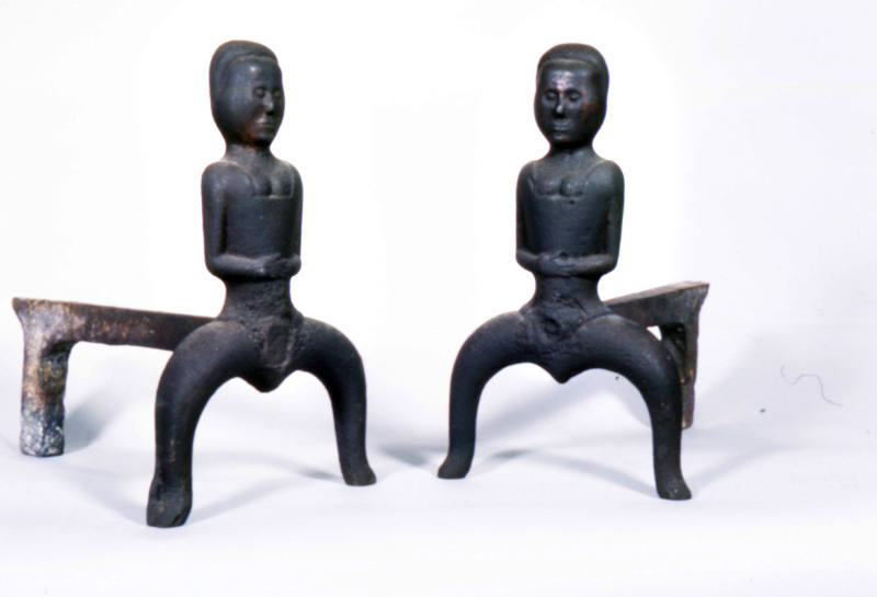 Artist unidentified, “Andirons”, United States, 1795 - 1805, Cast iron, 12 × 14 in each., Colle…