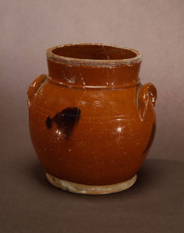 S. Bell & Sons, “Pitcher,” Strasberg, Virginia, 1835 - 1845, Glazed redware, 9 × 5 ¾ in., Colle…