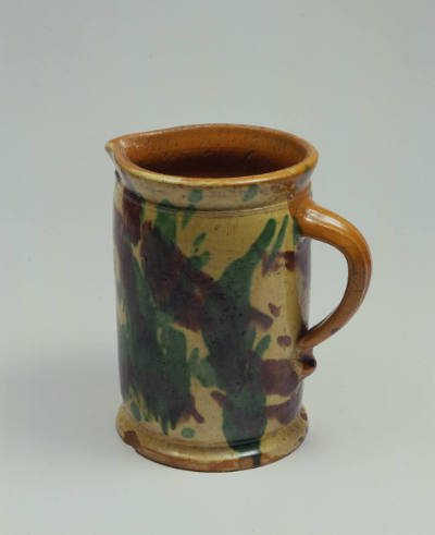 Artist unidentified, “Jar with handles,” Probably Pennsylvania, 1845 - 1855, Multi-glazed redwa…